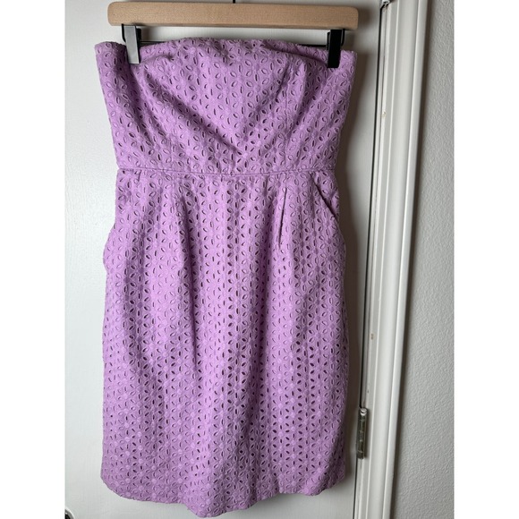 J. Crew Dresses & Skirts - J. Crew Lavender Strapless Eyelet Dress